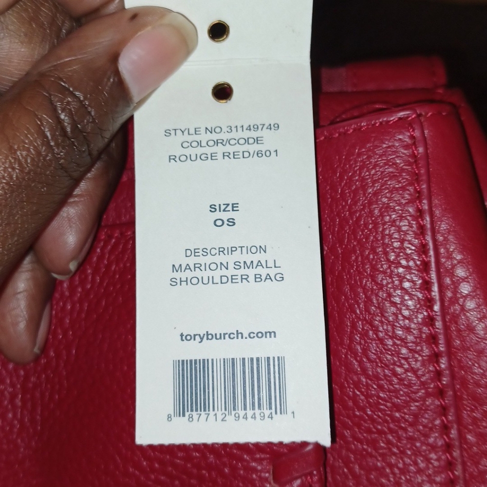 Tory Burch Cherry Red Chain Shoulder Bag/crossbody - Picture 7 of 8